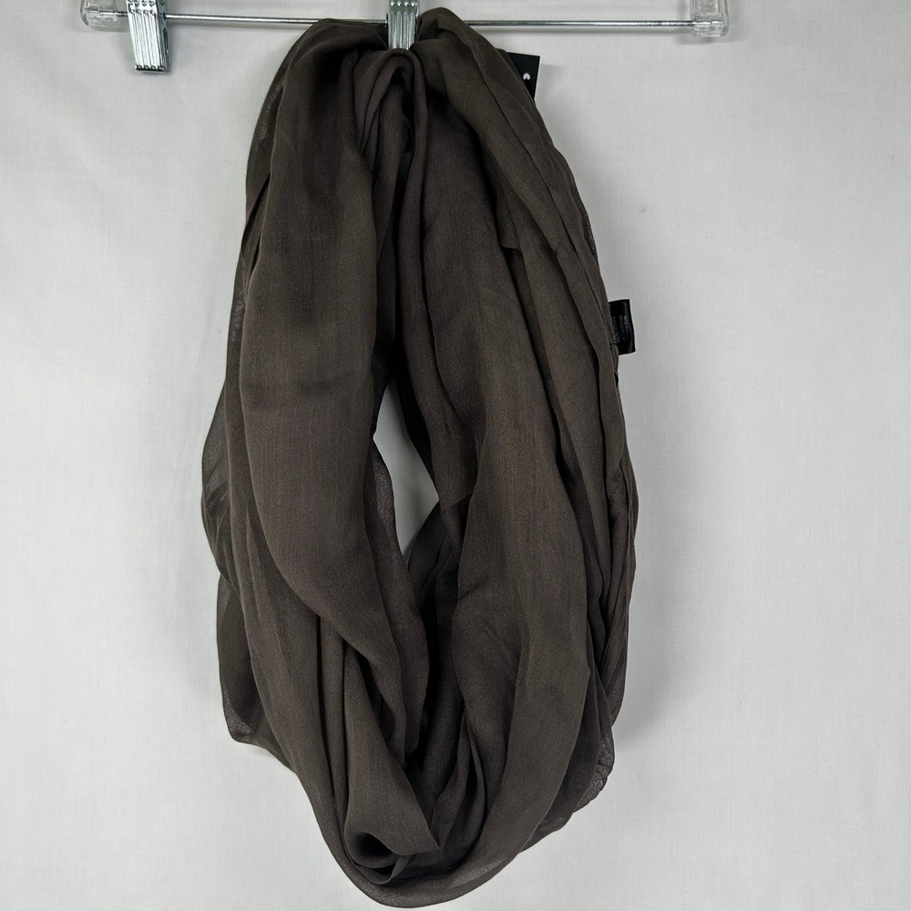 Tahari Brown Infinity Scarf Modal Soft Lightweight Loop NWT